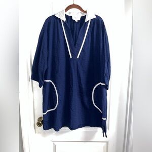Tuckernuck Pomander Place Lizzie Cover Up Navy Tunic